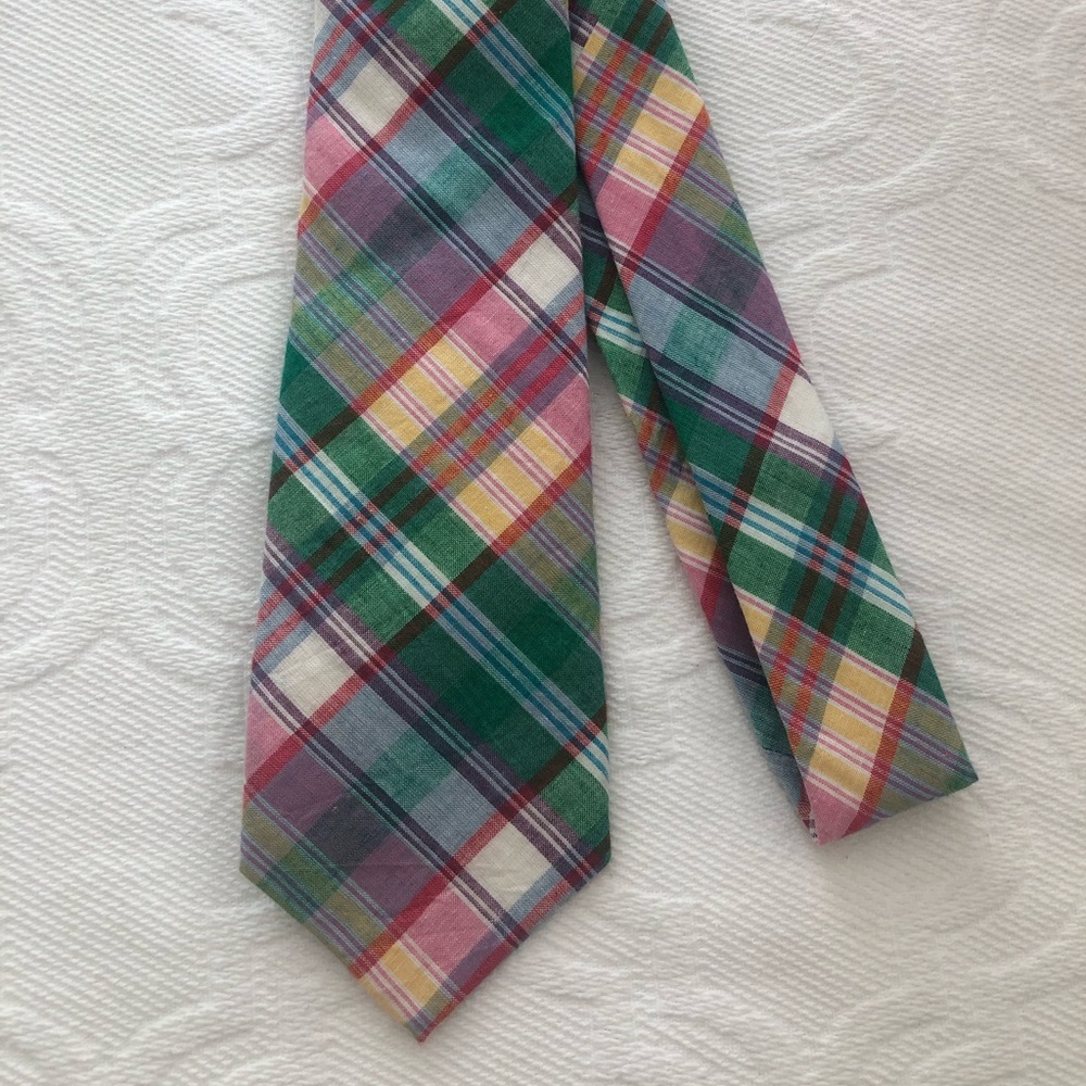 HIGH COTTON Plaid Tie